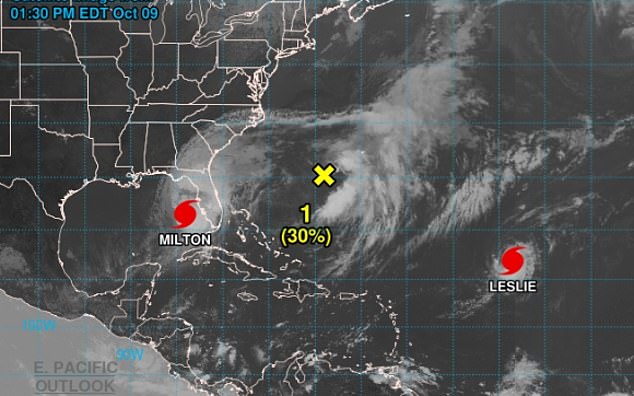 Meteorologists are now tracking two MORE tropical storms over the Atlantic as Hurricane Milton heads toward Florida.