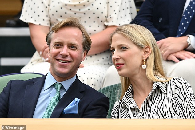 Thomas Kingston and court side Lady Gabriella Kingston on day two of the Wimbledon Tennis Championships last year